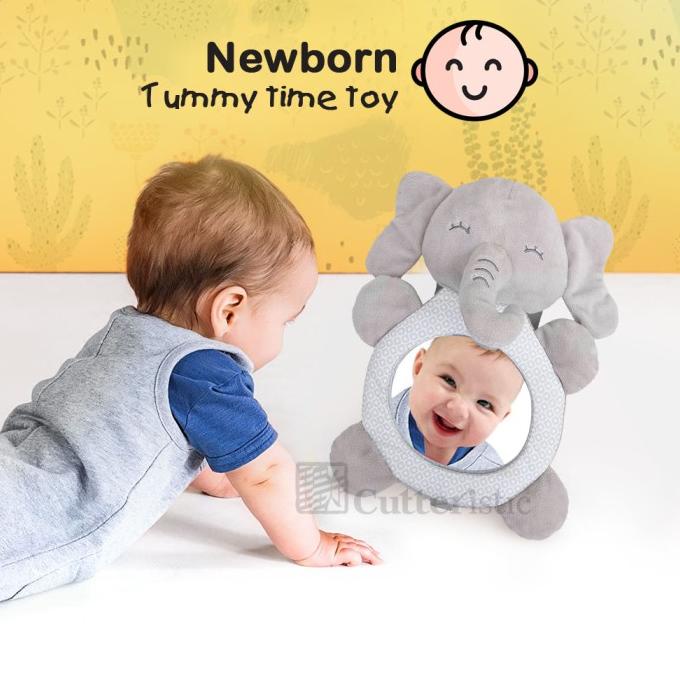 Cermin Bayi Tummy Time Flooring, Kaca Baby Mirror