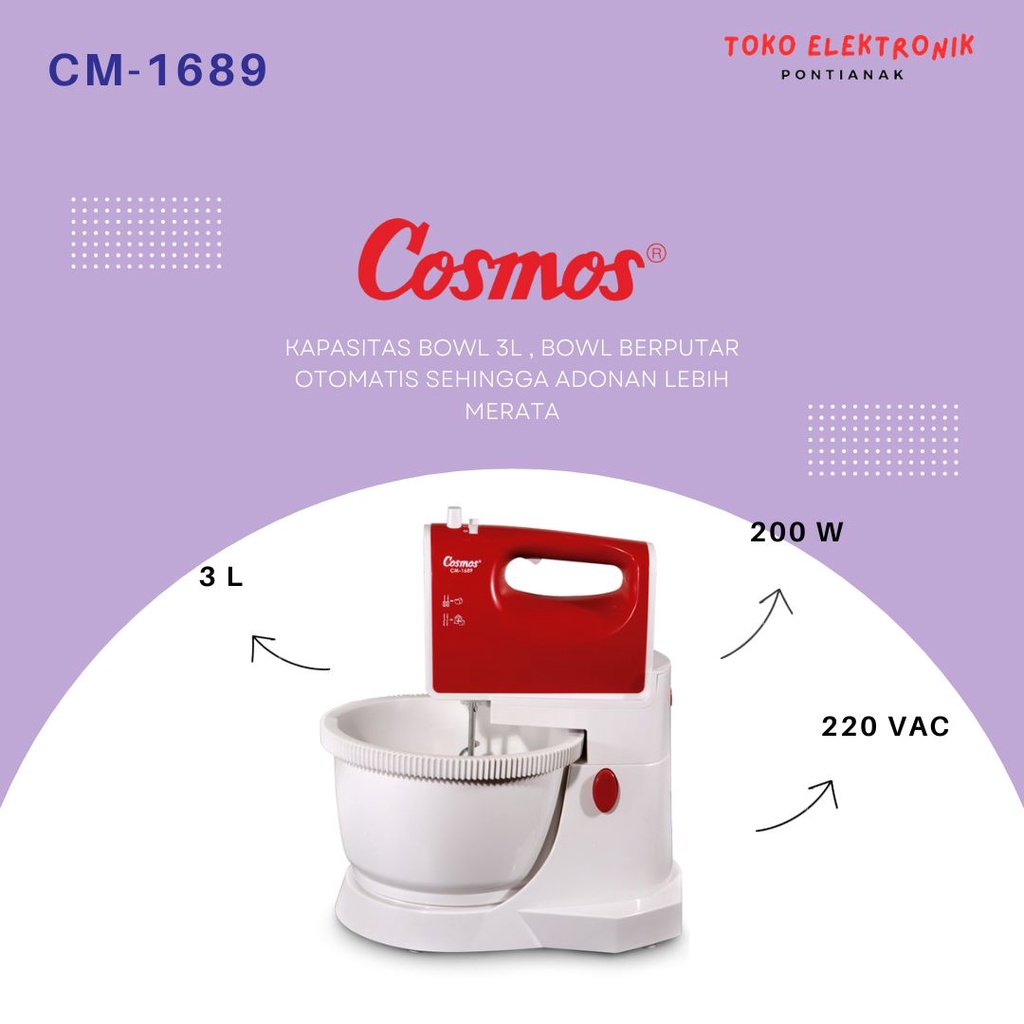 Jual Cosmos stand mixer cm1689 Shopee Indonesia