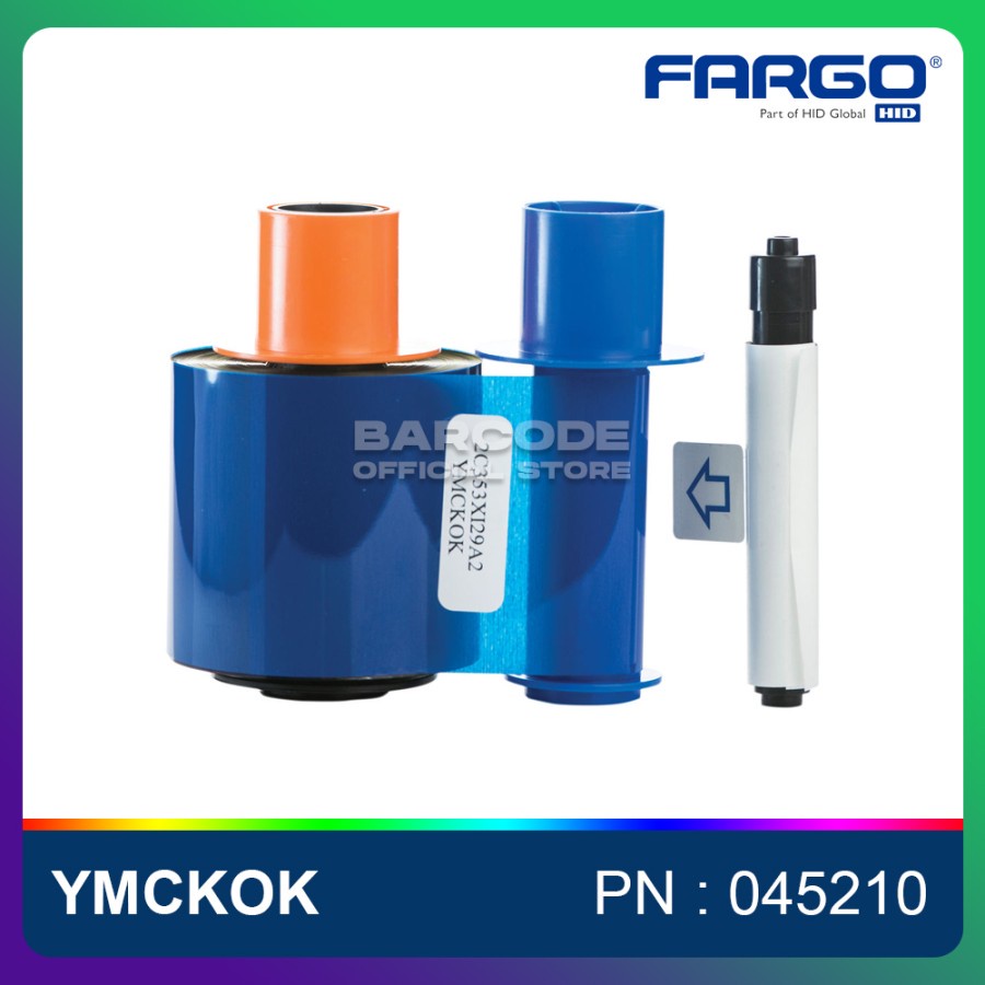 Jual Ribbon Color Fargo DTC4500e PN 45210 YMCKOK ID Card Printer 045210 ...