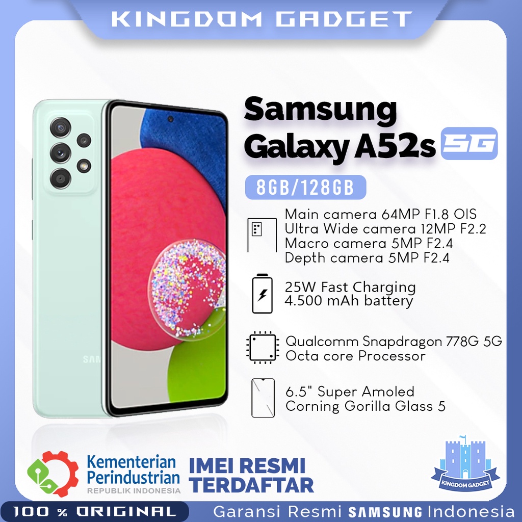 Jual Samsung A52s 5G GB 8/128 GB Garansi Resmi SEIN | Shopee Indonesia