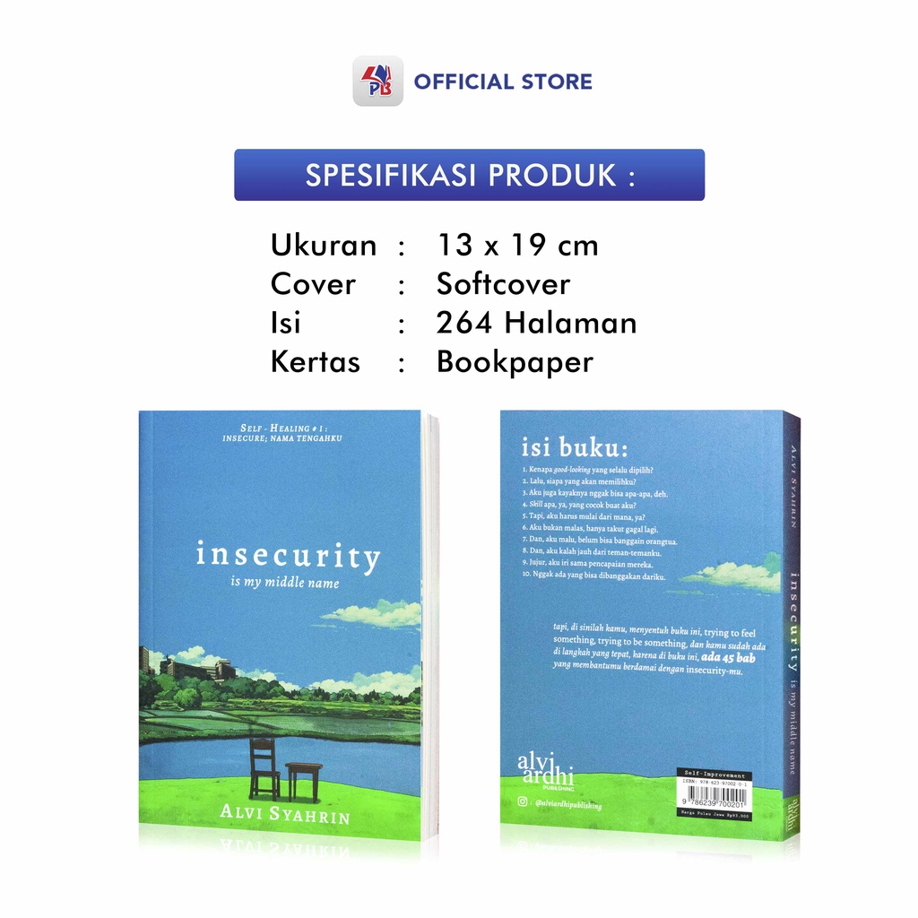 Jual Buku Novel Self Improvement Insecurity Is My Middle Name / PT ...