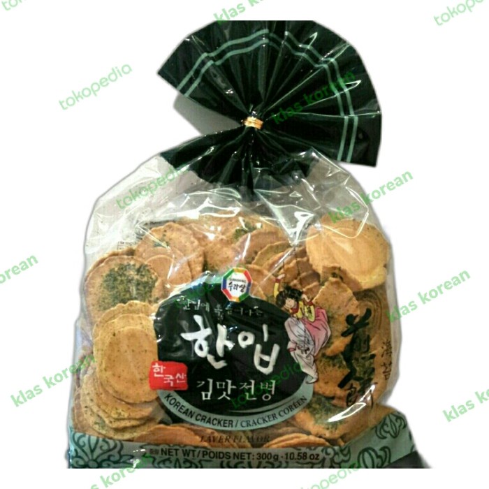Jual samjin korean cracker laver 300gr /kreker rasa rumput laut