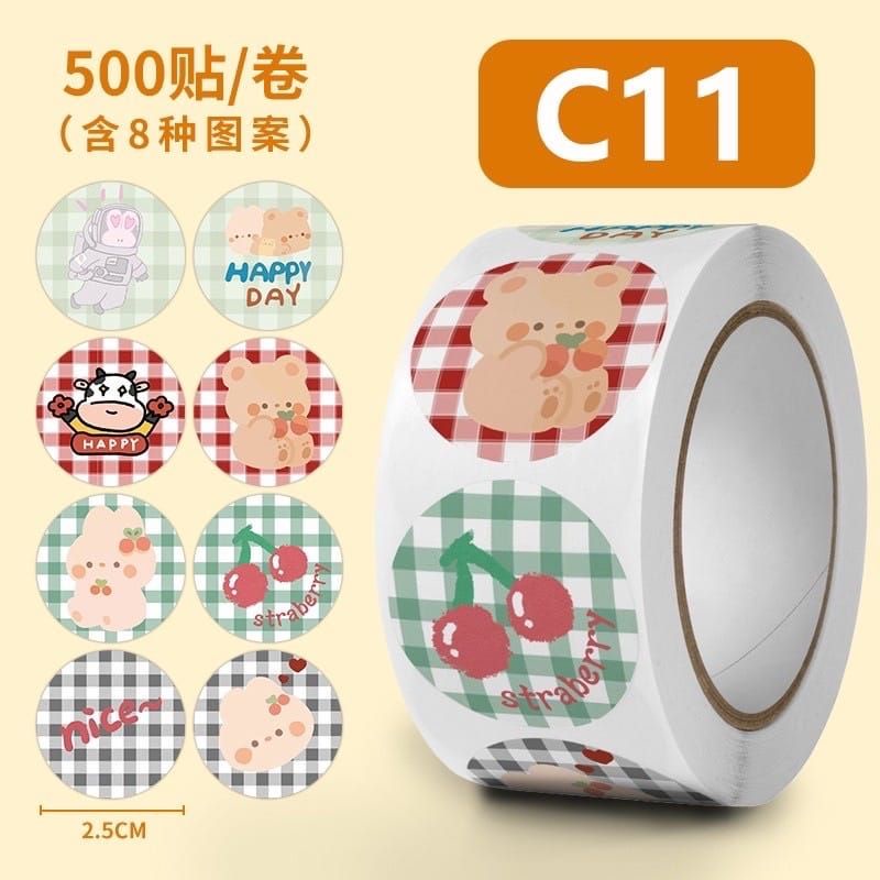 Jual sticker roll gulung [ 1 roll = +/- 500 sticker ] | Shopee Indonesia