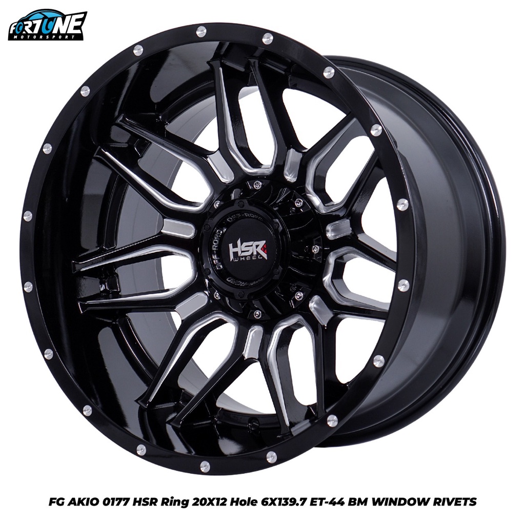 Jual VELG MOBIL FORD RANGER RING 20 HSR FG AKIO 0177 R20 LEBAR 12 INCI ...