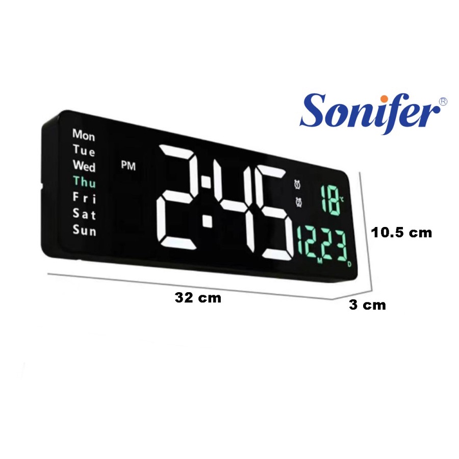 Jual Jam Dinding Timer Digital SONIFER 6629 (32x11 cm ) /Jam Countdown/Jam Stopwatch Shopee