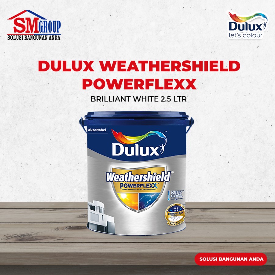 Jual Cat Tembok Dulux Weathershield Powerflexx Brilliant White