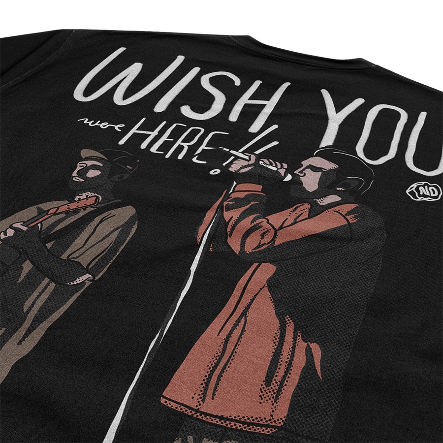 Jual Outfix T-Shirt Black Wish You Were Here | NECKDEEP | bootleg ...
