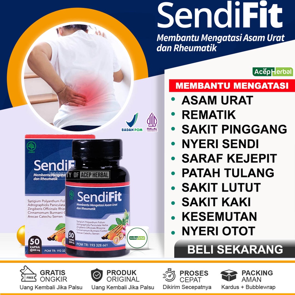 Jual Sendifit Original Obat Herbal Asam Urat Rematik Nyeri Sendi Sakit