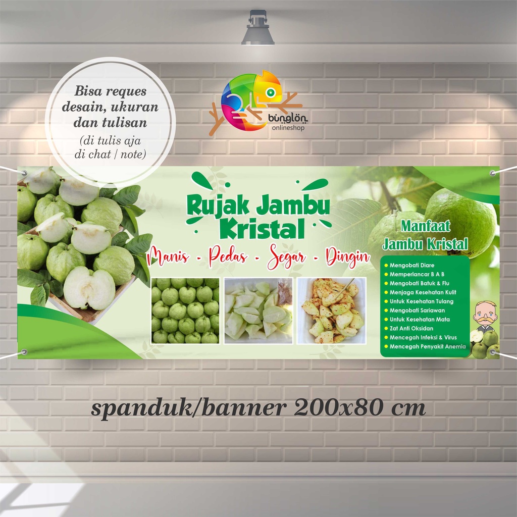 Jual Spanduk, Banner Rujak Jambu Kristal Keren | Shopee Indonesia
