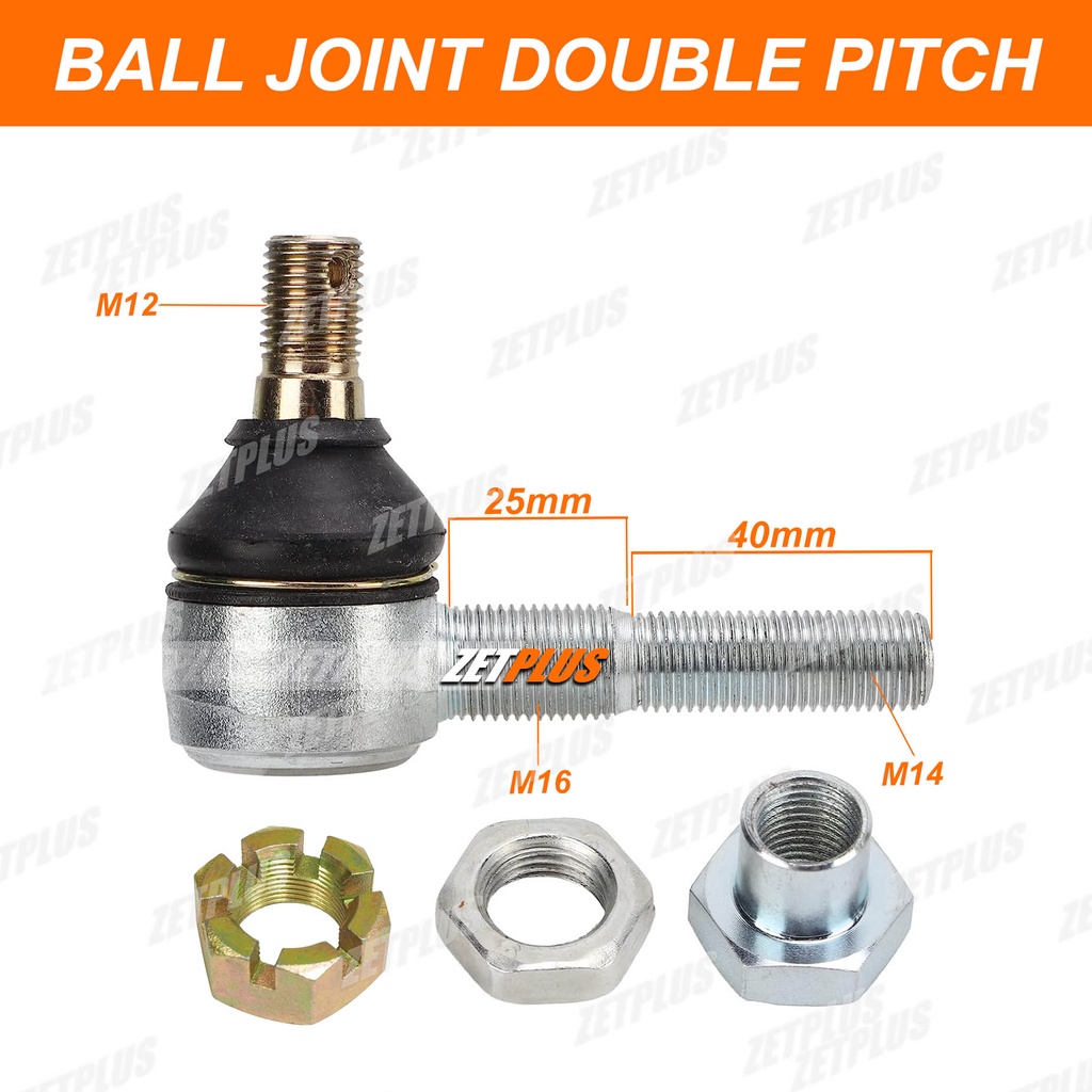 Jual BALL JOINT 2 DRAT (M12-M16-M14) /tierod gokart/Bola terot ATV ...