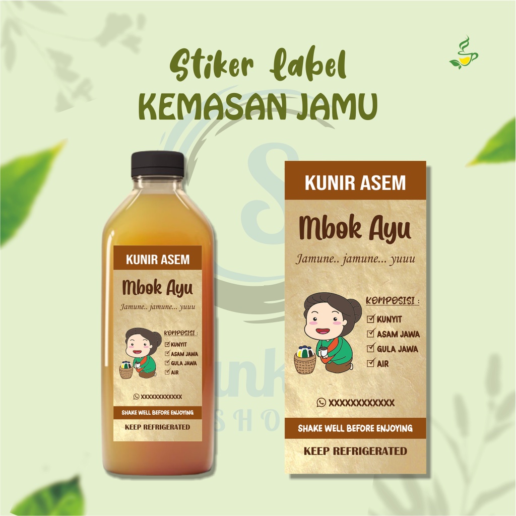 Jual STIKER LABEL KEMASAN JAMU / Stiker Kemasan Minuman / Stiker ...