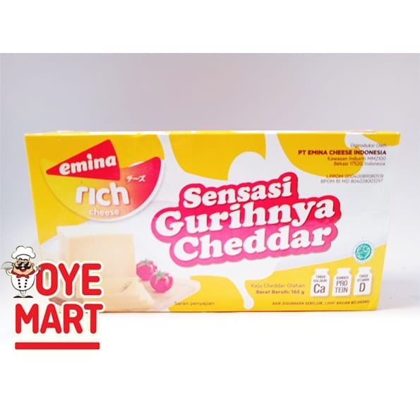 Jual Emina Rich Cheese Cheddar 165gr Keju Cheddar Shopee Indonesia