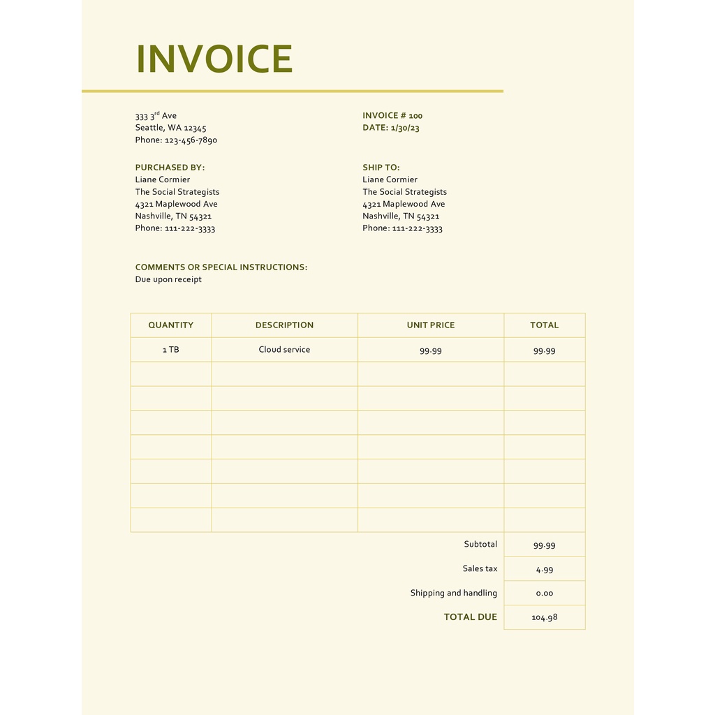 Jual Template Invoice / Tagihan ke Pelanggan - 27 Template | Shopee ...