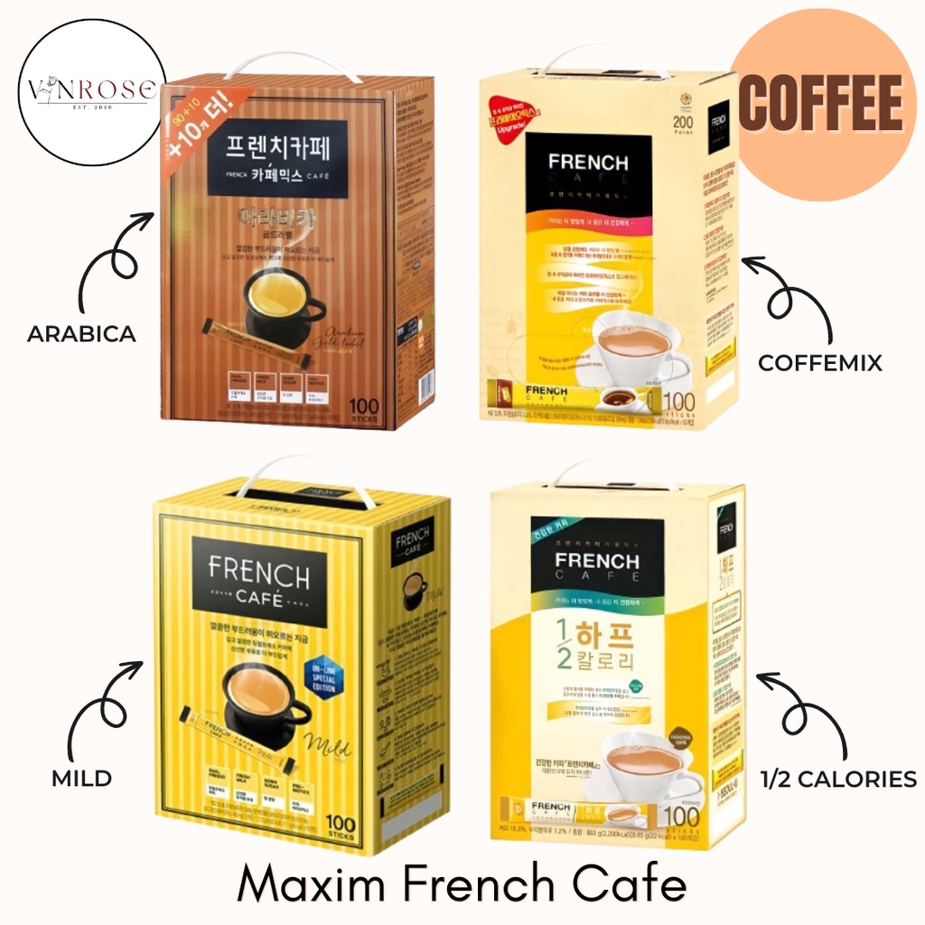 Jual Maxim French Cafe CoffeeMix, Arabica, Mild, 1/2 Calories (100