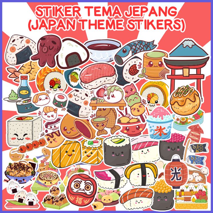 Jual Stiker Tema Jepang (Japan Theme Stickers) Sticker Murah Meriah