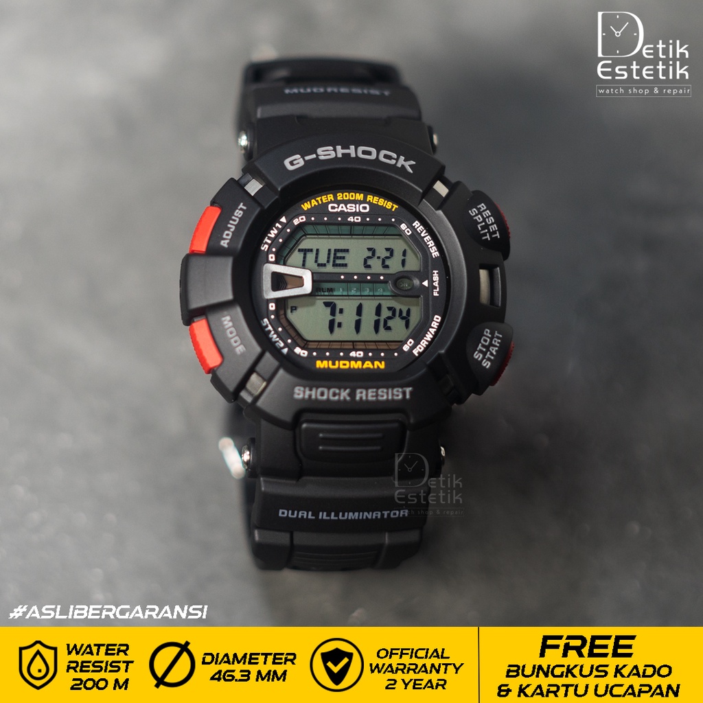 Casio G Shock G90001V G 9000 1V Mudman Digital Original