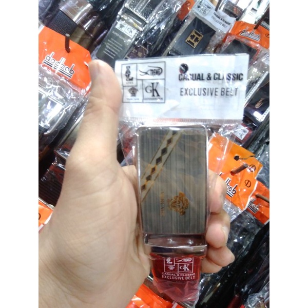 Jual ikat pinggang rell automatic kepala besi 120cm | Shopee Indonesia