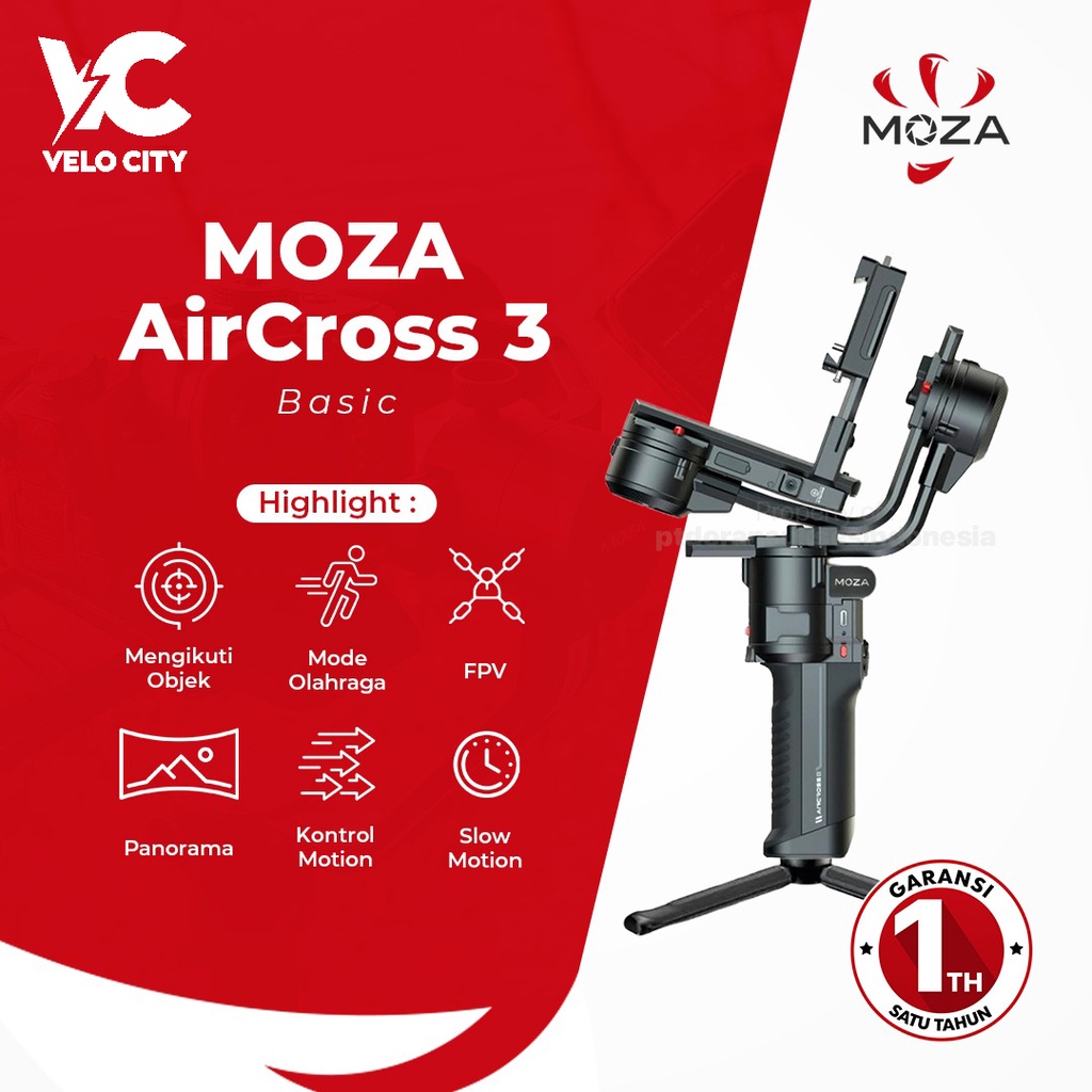 Jual MOZA AirCross 3 Handheld Basic 3-Axis Gimbal Stabilizer Garansi ...