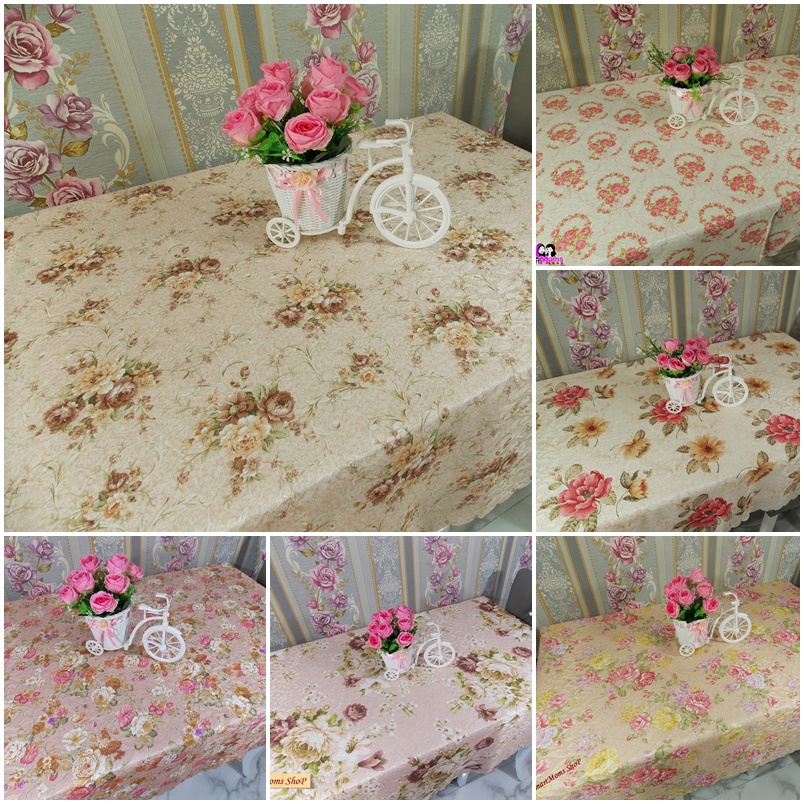 Jual Taplak Meja Makan Shabby Chic Cantik Mewah Premium Taplak Meja Makan Kotak 4 Kursi 8039