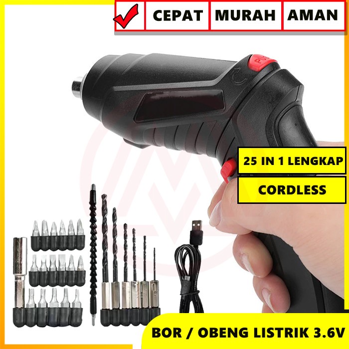 Jual MESIN BOR LISTRIK BATRAI SET LENGKAP FULL ACECORISS SIAP PAKAI