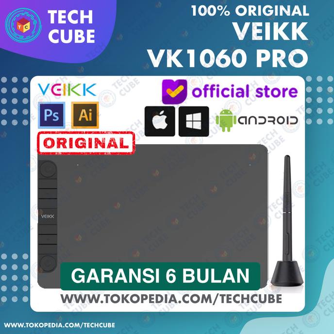 Jual Veikk Vk1060 Pro Digital Graphic Drawing Pen Tablet Osu Al A30 A50 ...