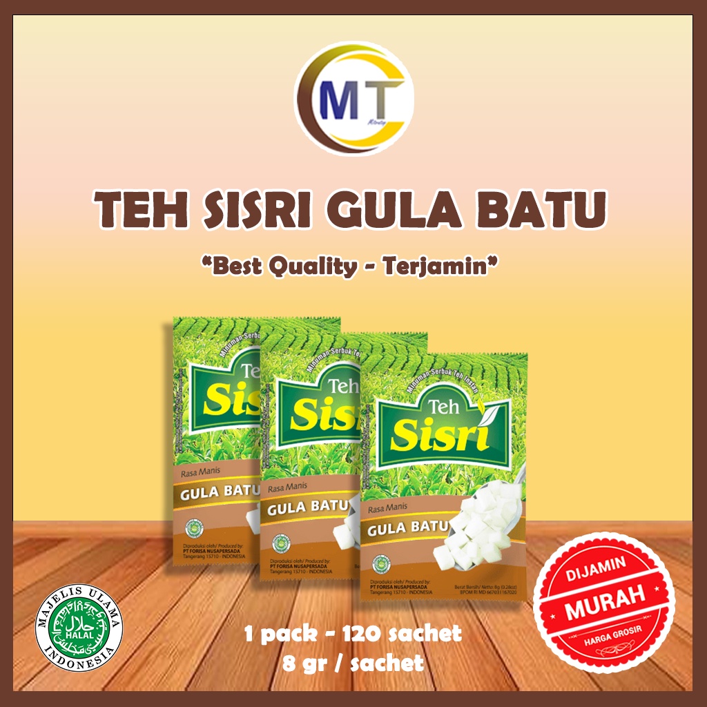 Jual Teh Sisri Gula Batu 1 Pack Minuman Instan Teh Sisri Teh Manis Instan Serbuk Minuman 6277