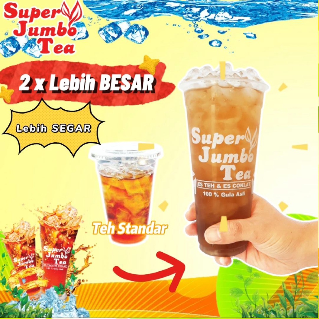 Jual Super Jumbo Tea Paket Lengkap 500 PORSI Gerobak Siap Jualan TEH ...