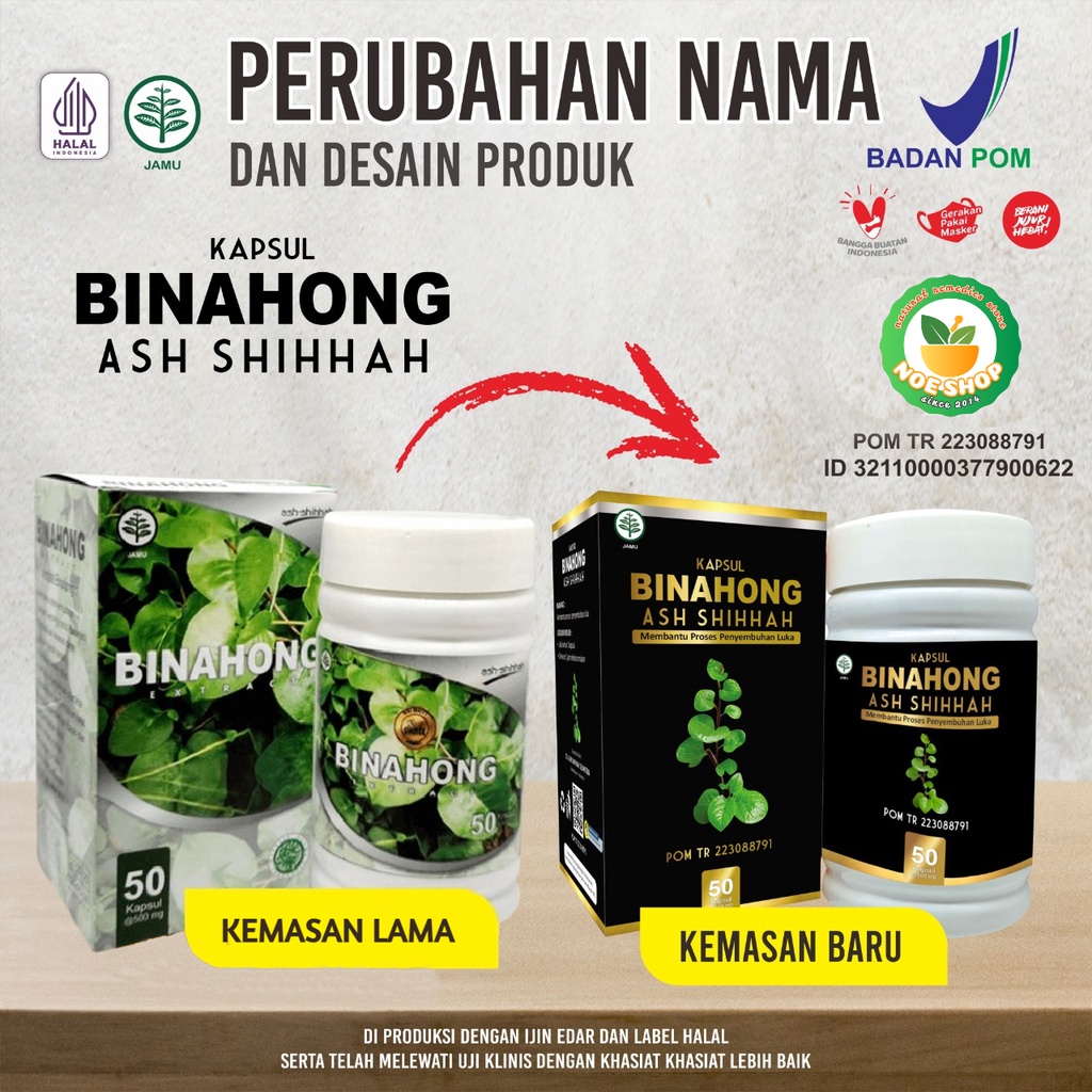 Jual Bpom Kapsul Ekstrak Daun Binahong Ash Shihhah Original