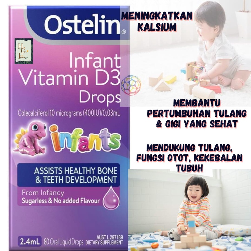Jual ostelin vitamin d infant drops d3 for kids bone health + immune