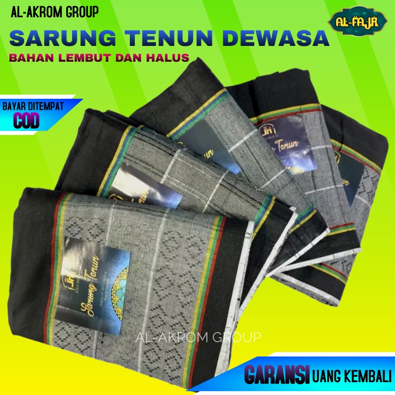 Jual Sarung Tenun Murah Warna Hitam Motif Dobby untuk Anak dan Dewasa ...