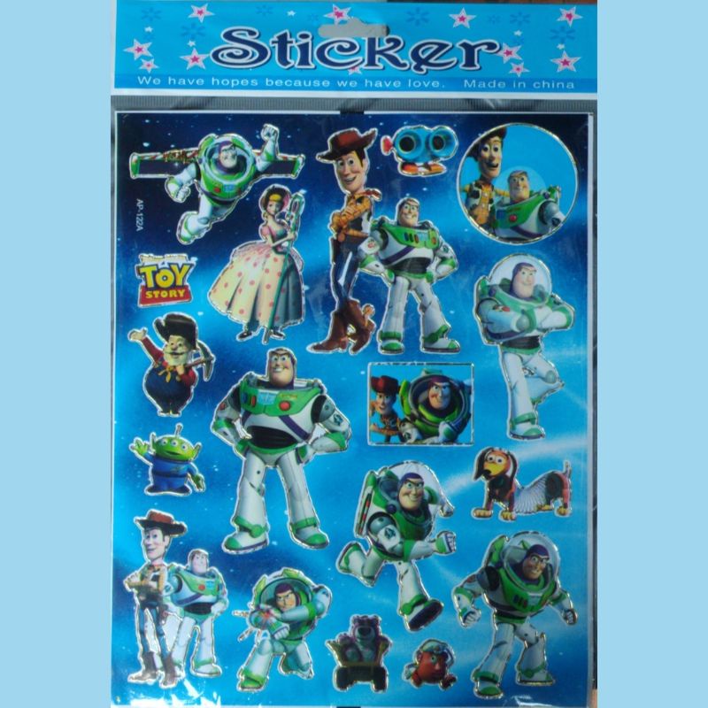 Jual stiker laser gambar tempel laser sticker anak karaker toy story AP ...