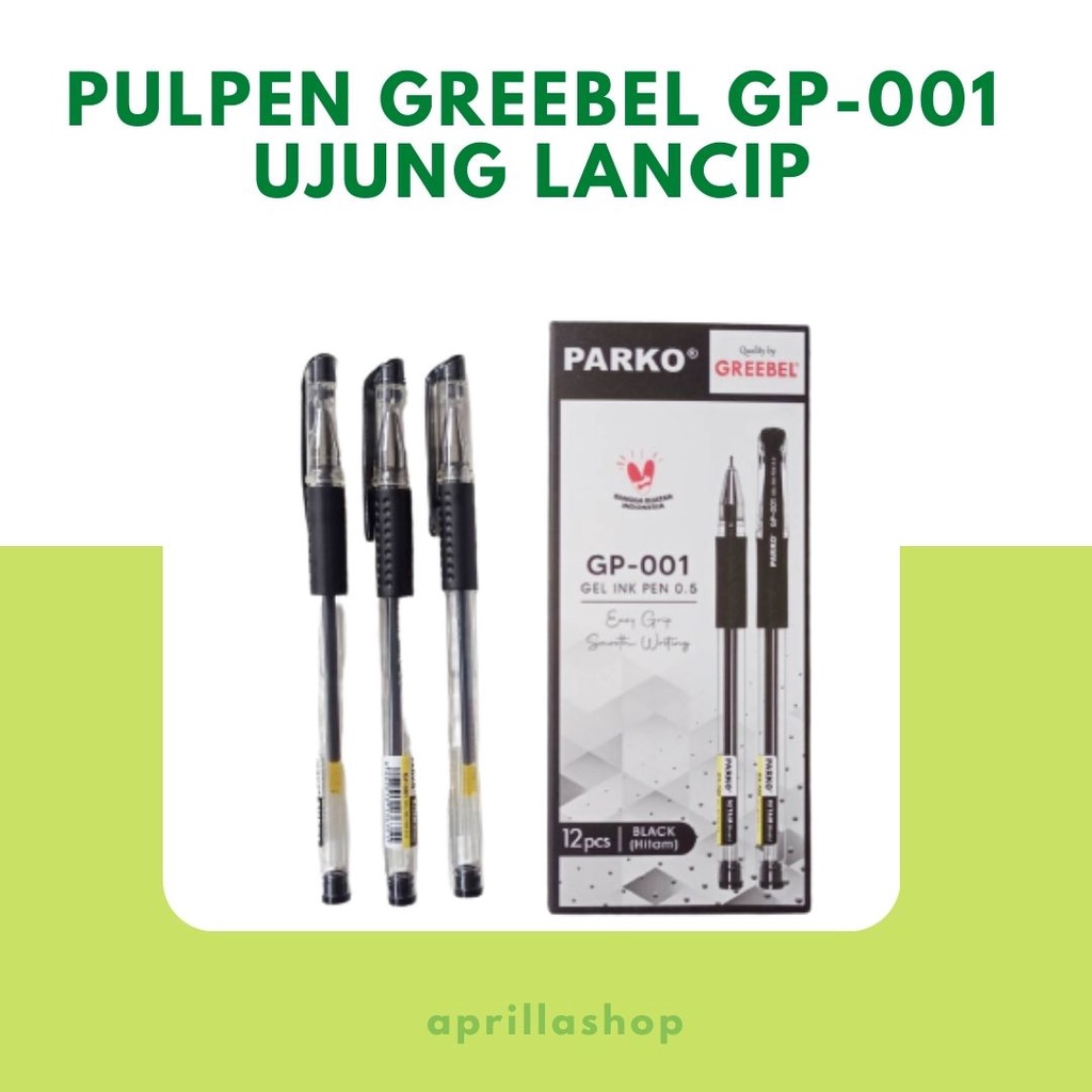 Jual Pulpen Gel Lancip Greebel GP 001 Lusinan 12 Pulpen Shopee