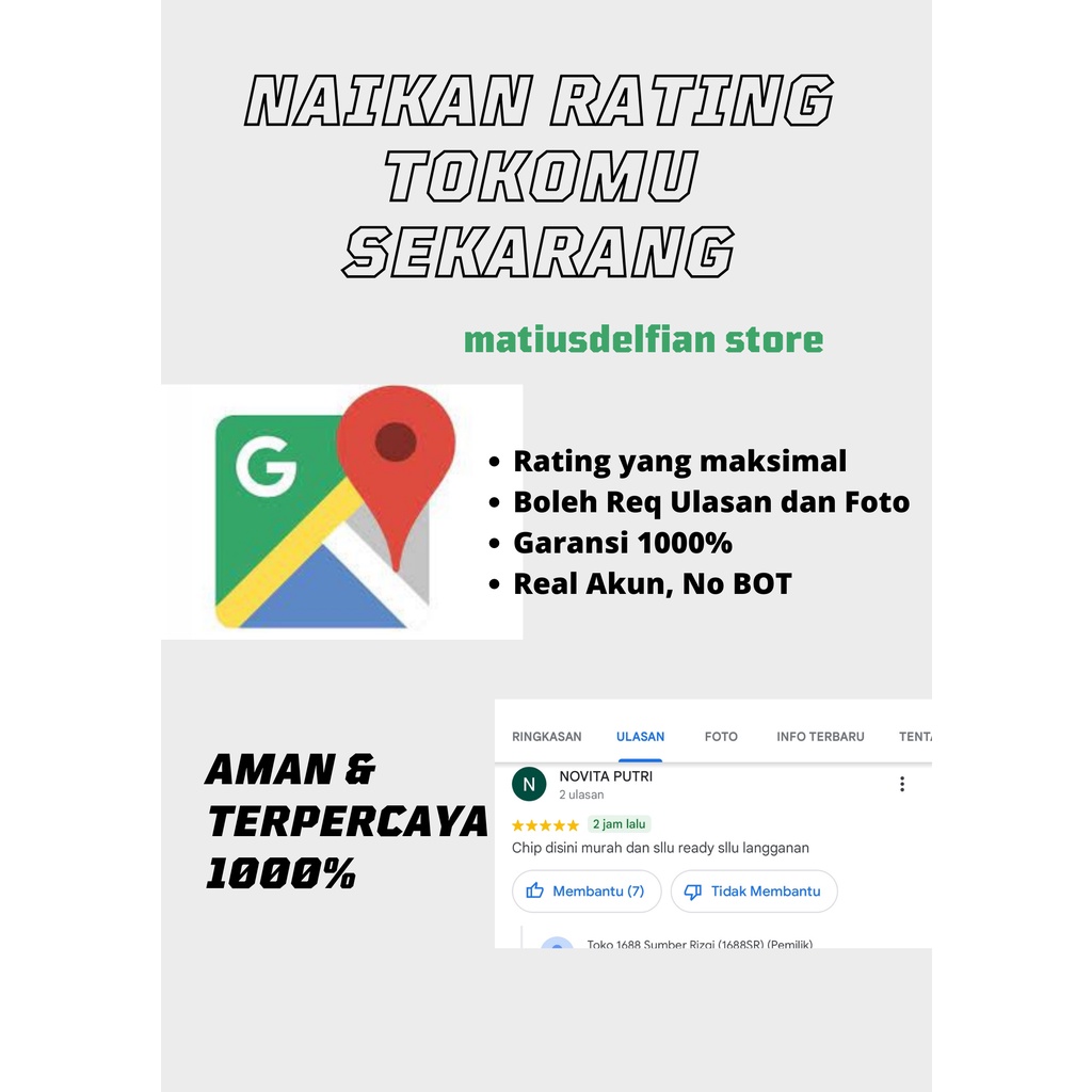 Jual Jasa Ulasan / Rating Google Bisnisku dan Maps 50 Ulasan | Shopee ...