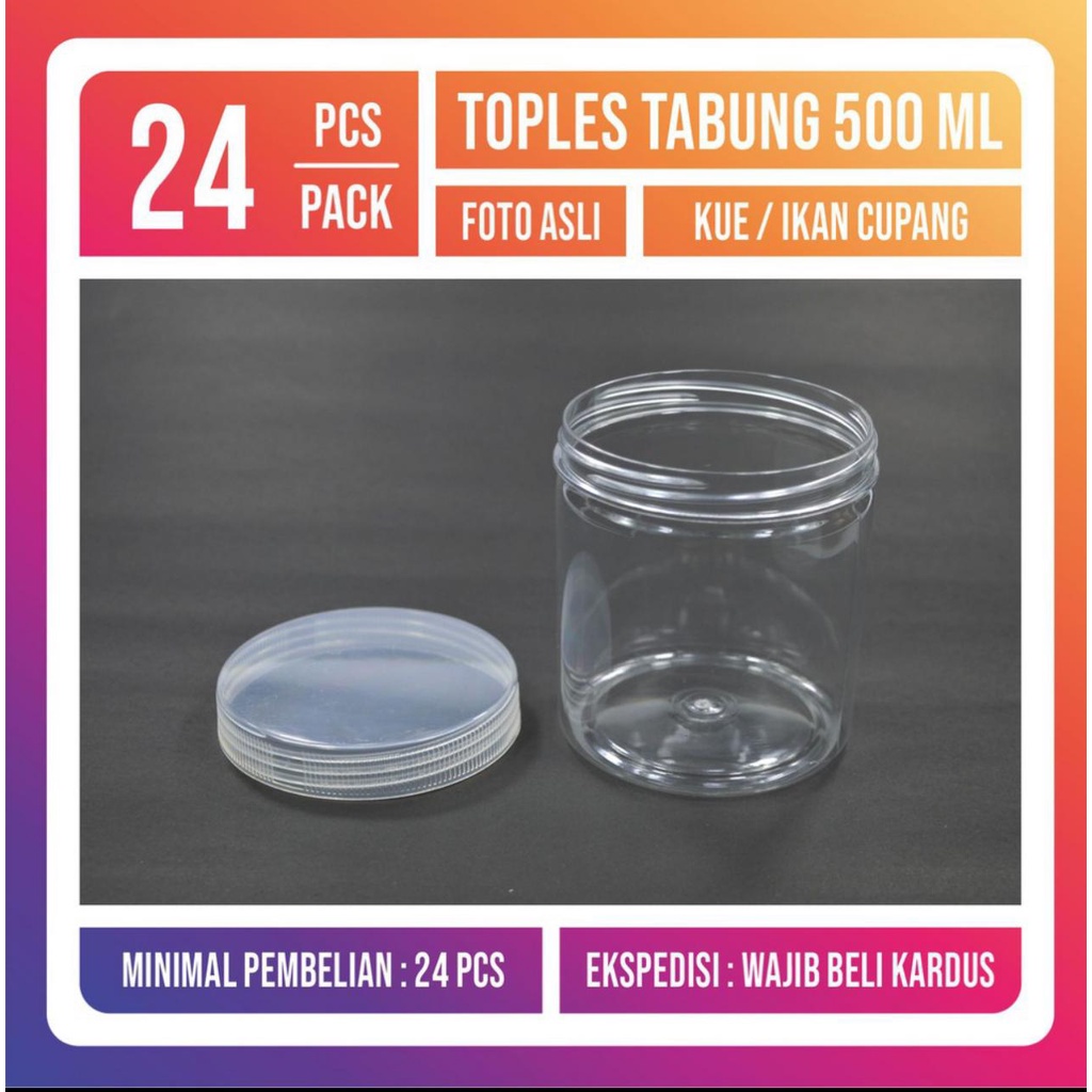 Jual Toples Plastik 500 Ml Toples Tabung 500 Ml Toples Silinder 500 Ml Hampers 350 Gr Shopee 8645