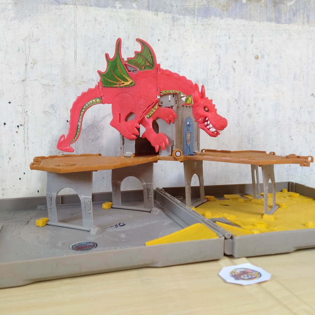 Jual Diorama Matchbox Pop Up Set Folding Playset Red Dragon Castle
