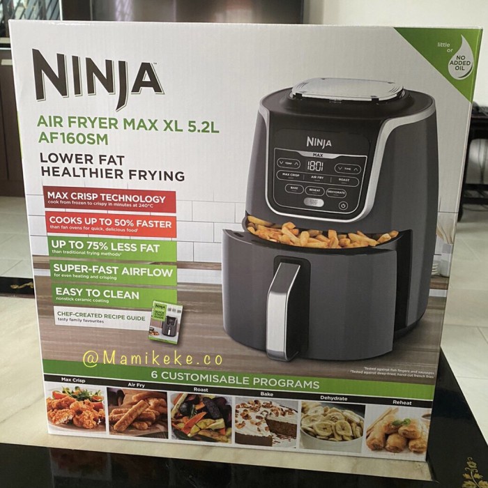 Jual NINJA Foodi Airfryer Deluxe XXL (AF160) Ninja Air Fryer | Shopee ...