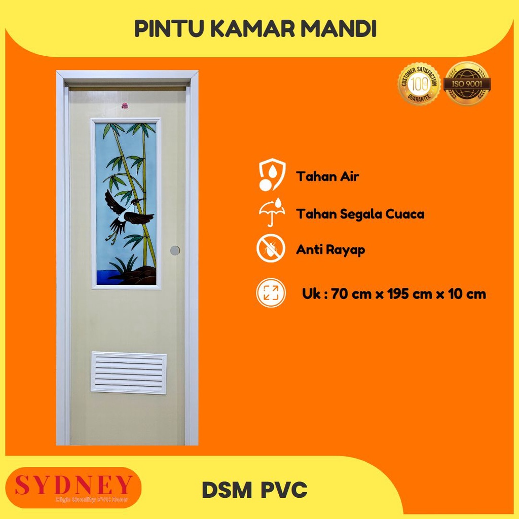 Jual Pintu Kamar Mandi Pvc Dsm Ukuran 70 X 195cm Shopee Indonesia 6383