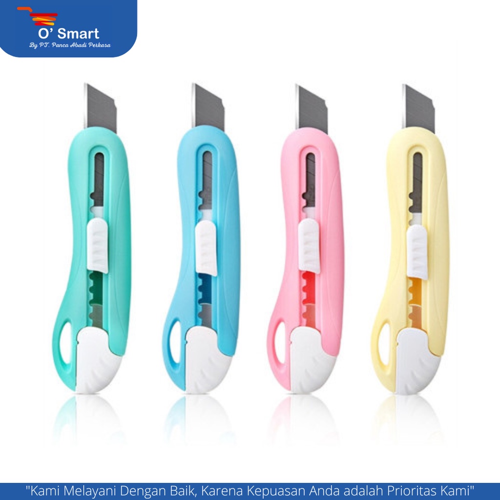 Jual DELI Cutter Mini 2024 Pastel Lucu Cutter Traveler | Shopee Indonesia