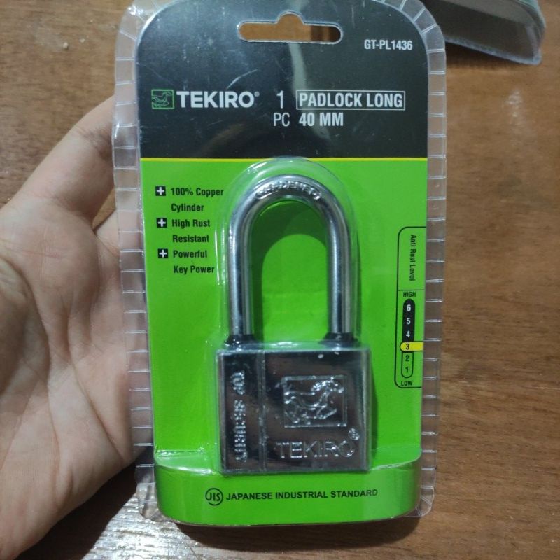 Jual Kunci Gembok Tekiro 40mm Leher Panjang Gembok Tekiro 40mm