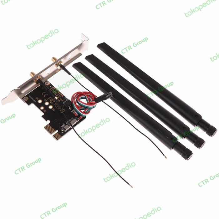 Jual Adapter BCM943602CS Wifi + Bluetooth 4 PCI-E X1 PC Hackintosh 3 ...