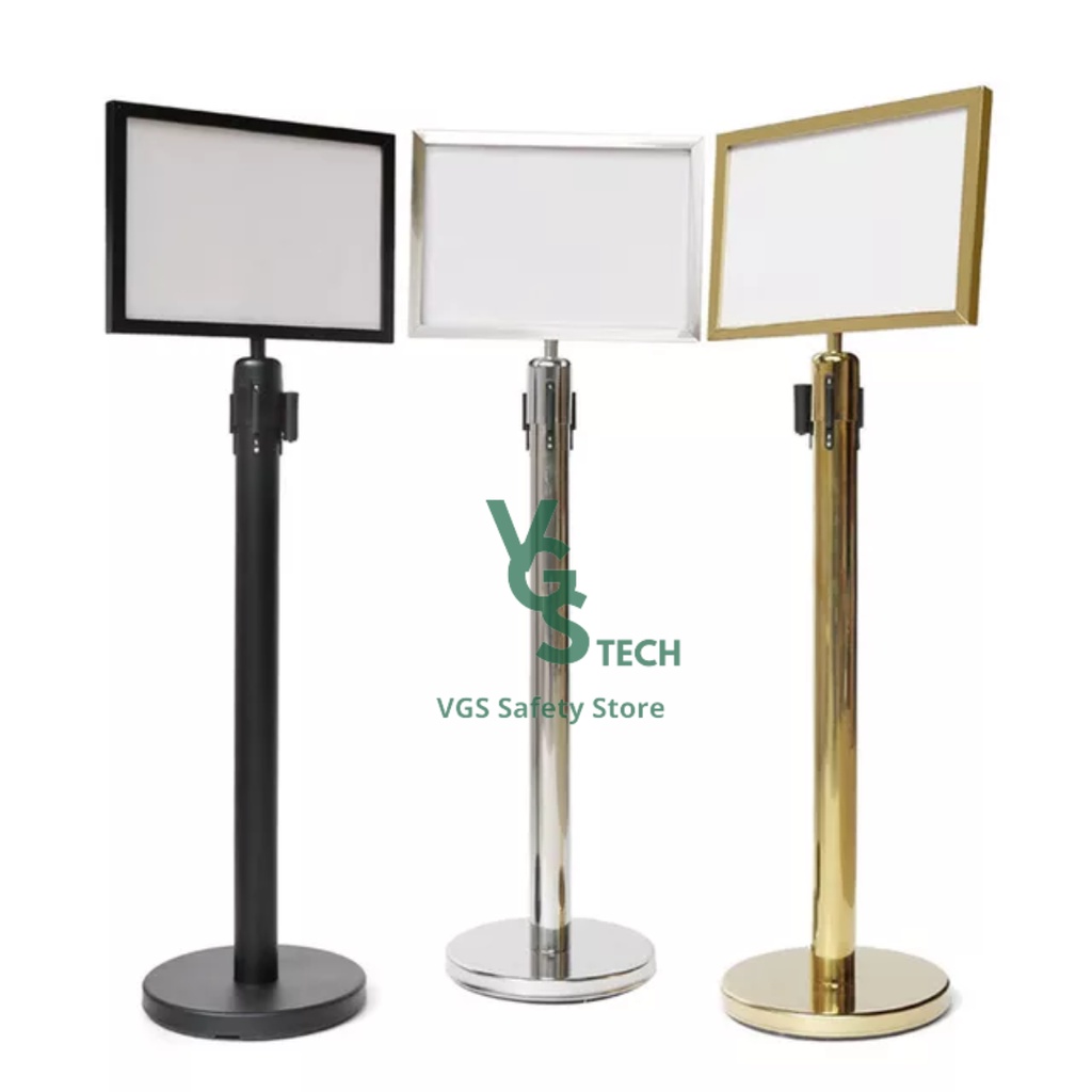 Jual Sign Frame Stainless Papan Tiang Antrian A3 | Shopee Indonesia