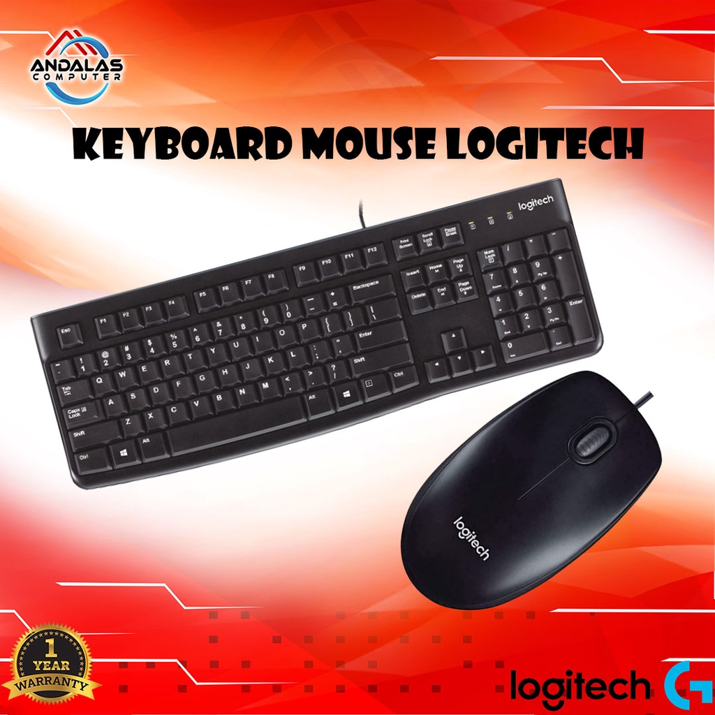 Jual PAKET COMBO KEYBOARD MOUSE LOGITECH K120 M90 KOMPUTER WIRED USB