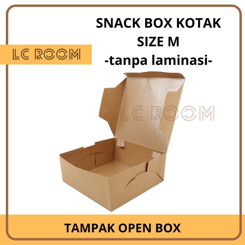 Jual Paper Catering Box Kraft SIZE M 18 x 18 x 7,5 cm Tanpa Laminasi ...