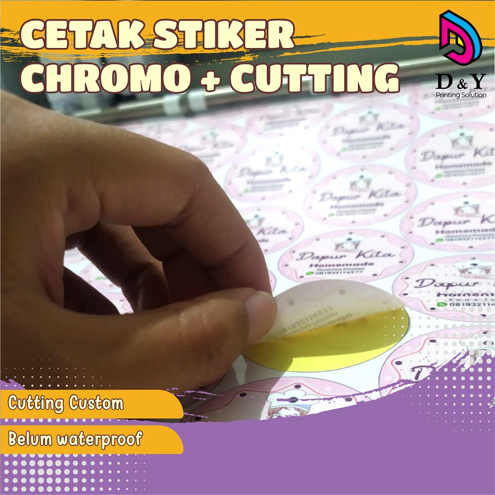 Jual Cetak Stiker Chromo Cetak Label Kemasan Cetak Stiker Custom Shopee Indonesia