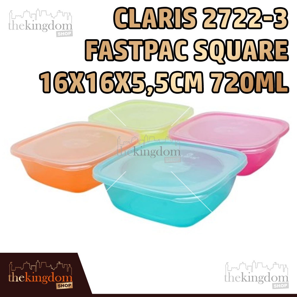 Jual Claris 2722-3 Cool Fastpac Square 720ml Container Storage Wadah ...