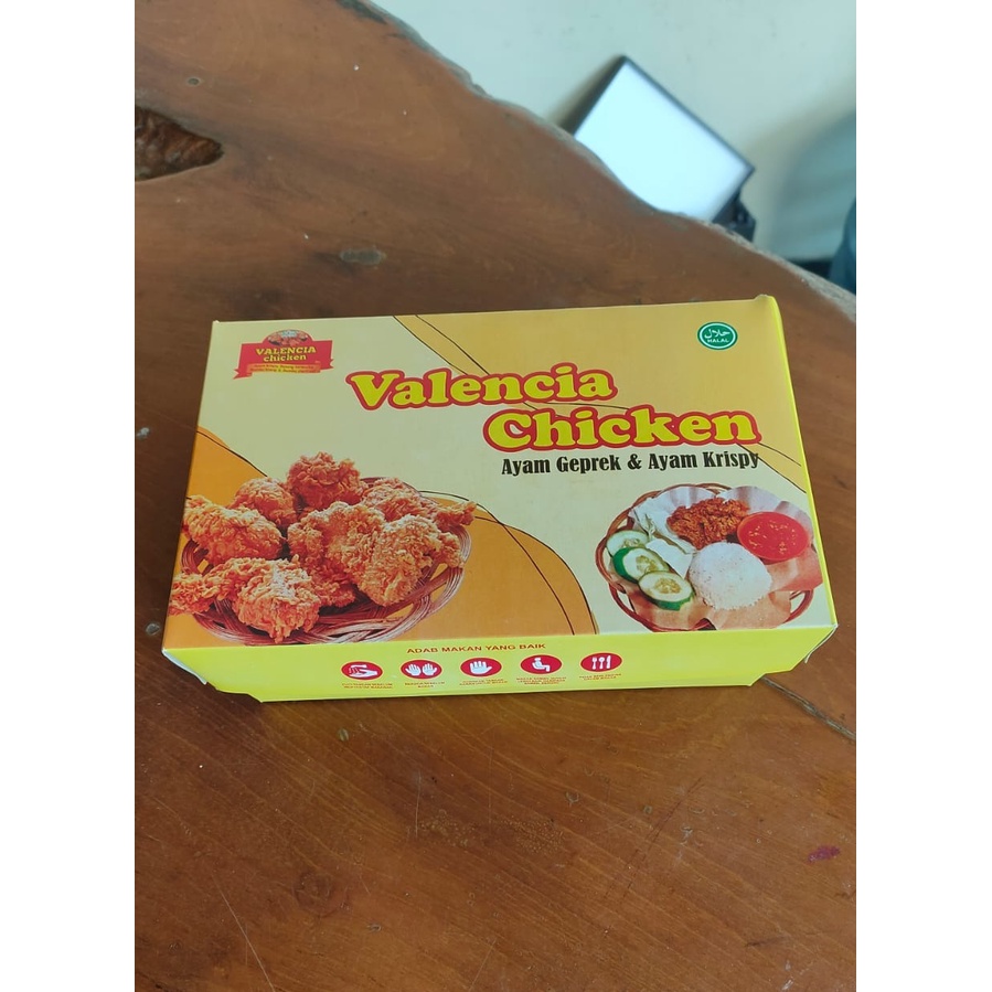 Jual [Min.1000] Dus Custom Ayam/Geprek/Chiken/Makanan Size 19x13x6cm ...