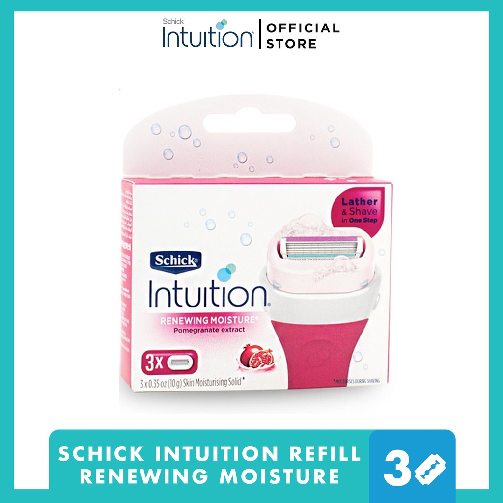 Jual Schick Intuition Refill Renewing Moisture Alat Cukur Wanita 3 pcs