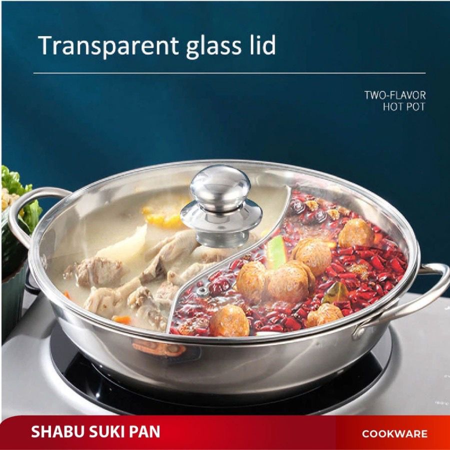 Jual Panci Hotpot Sekat Suki Shabu Stainless Pot PANCI SUKI Kuah