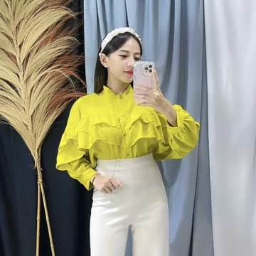 Rx Fashion Geya Blouse Katun Twistcone Blouse Atasan Wanita Nn