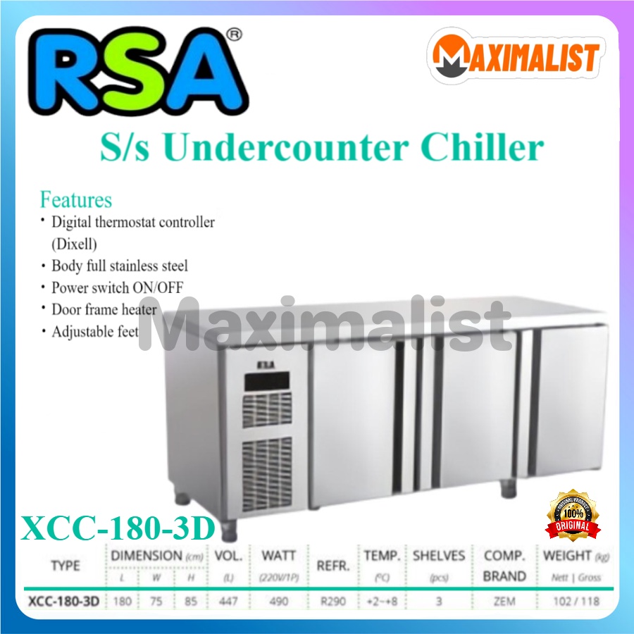 Jual RSA XCC-120-2D XCC-150-2D XCC-180-3D UNDERCOUNTER CHILLER/Kulkas ...